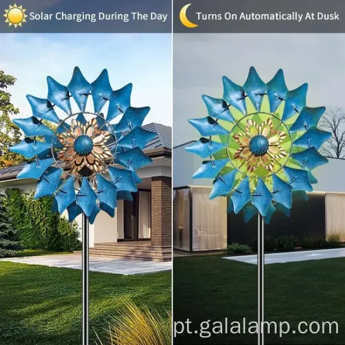 Girador de vento solar colorido